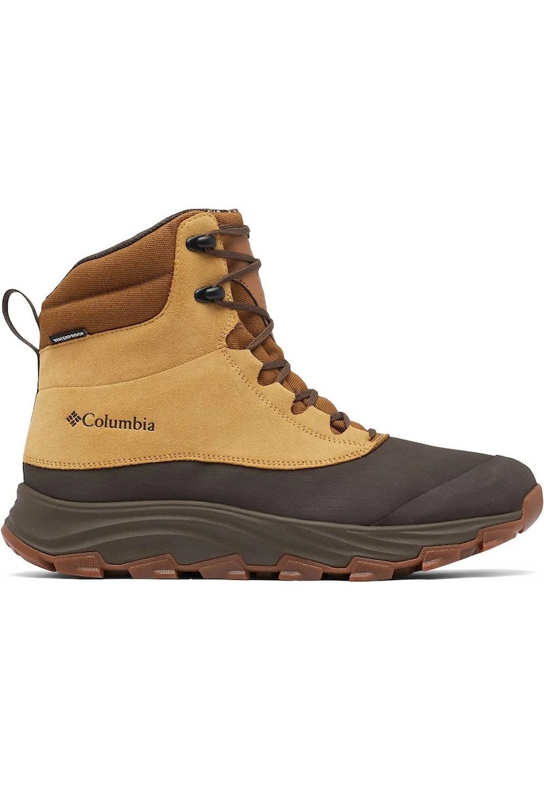 Ghete barbati Expeditionist Shield Waterproof -  Piele intoarsa - Maro/Bej