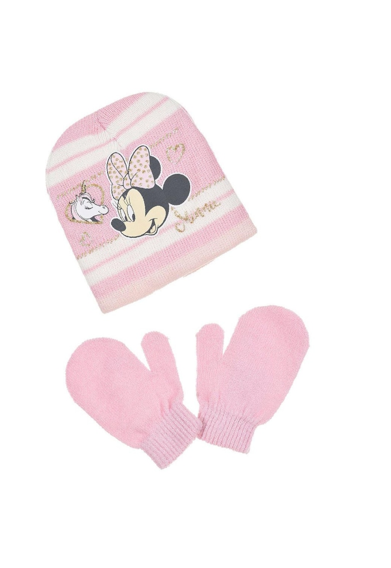 Set de caciula si manusi cu imprimeu