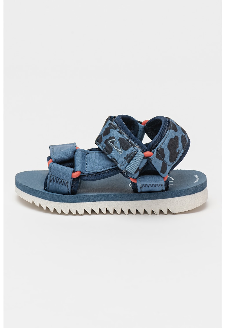 Sandale cu velcro si logo brodat Peak Web