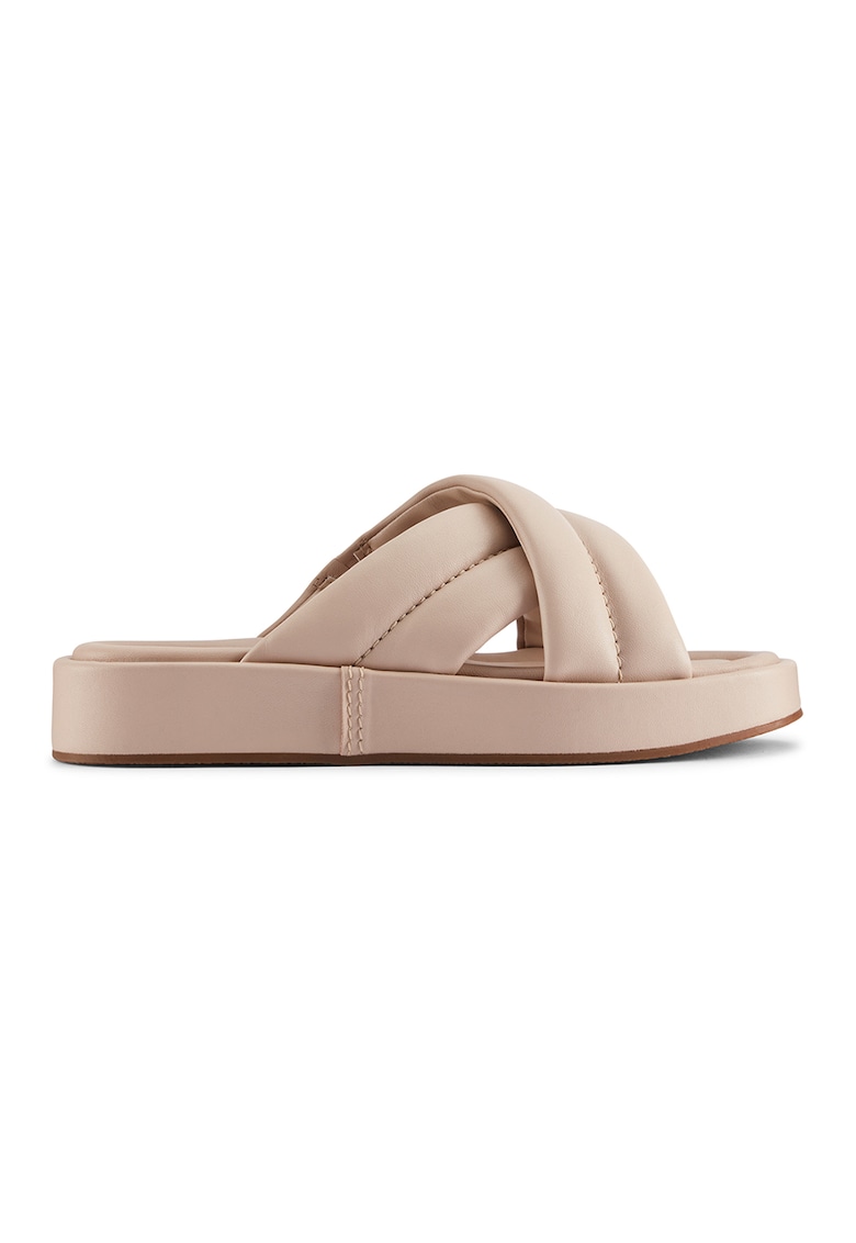 Papuci de piele Alda - Roz