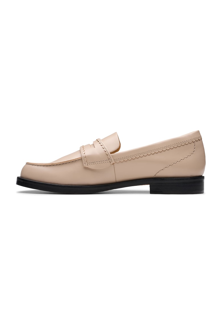 Pantofi loafer din piele cu model uni