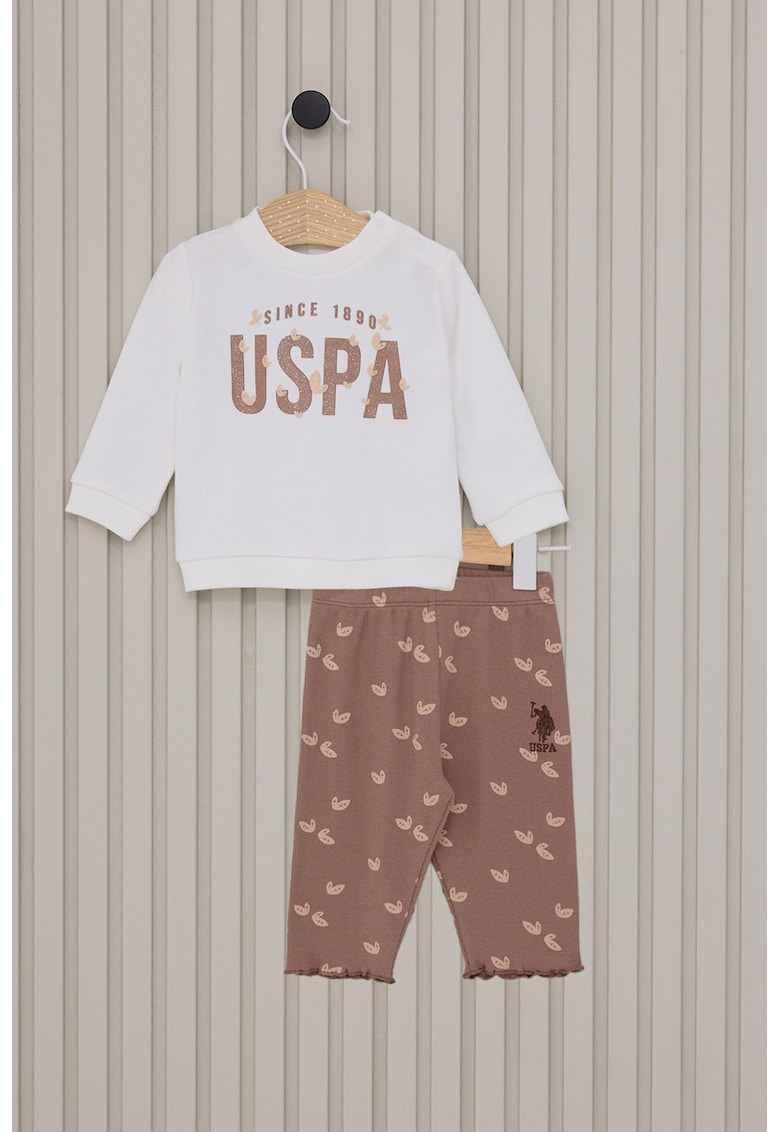 Set de bluza de trening si pantaloni cu imprimeu