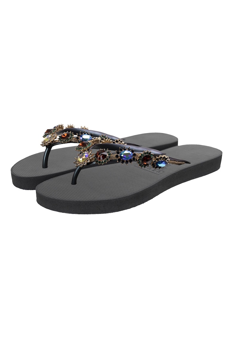 Papuci flip-flop cu strasuri Monroe