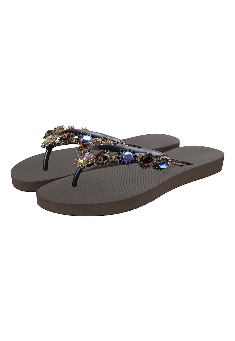 Papuci flip-flop cu strasuri Monroe