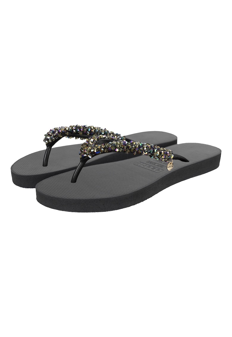 Papuci flip-flop cu strasuri Classic Aby