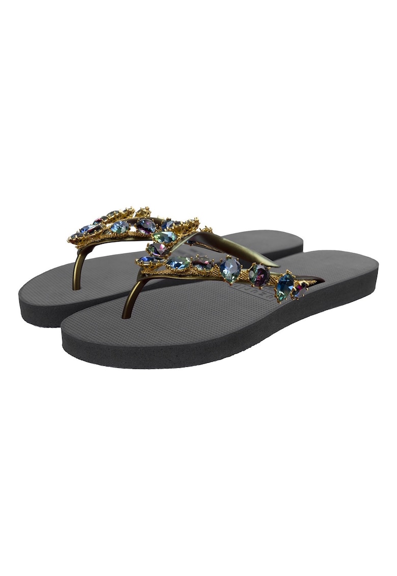 Papuci flip-flop cu strasuri Alexia