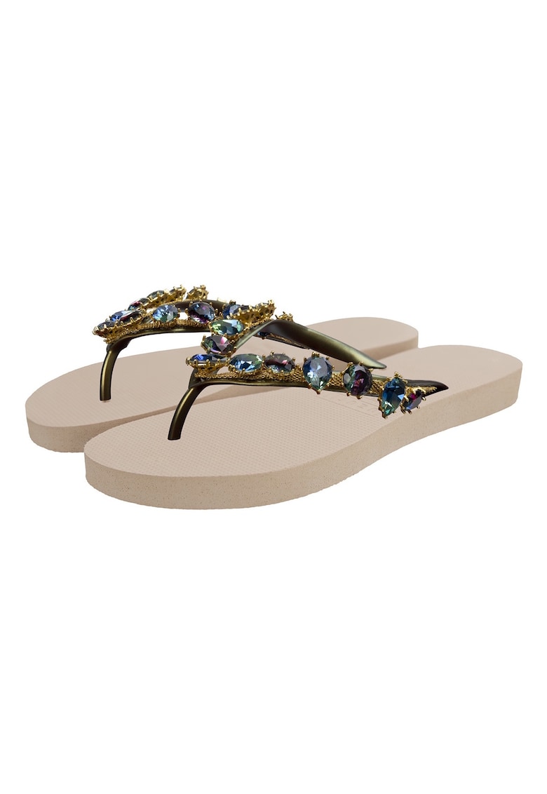 Papuci flip-flop cu strasuri Alexia