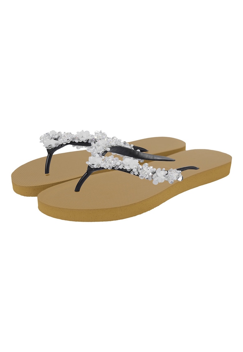 Papuci flip-flop cu margele Precious Bloom