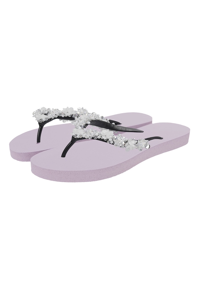 Papuci flip-flop cu margele Precious Bloom