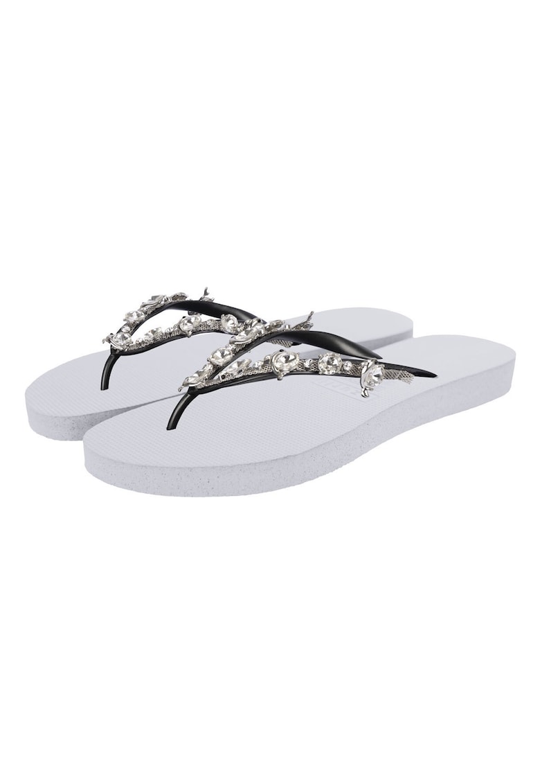 Papuci flip-flop cu strasuri Chrystal Dolphin