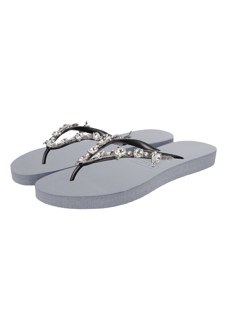 Papuci flip-flop cu strasuri Chrystal Dolphin