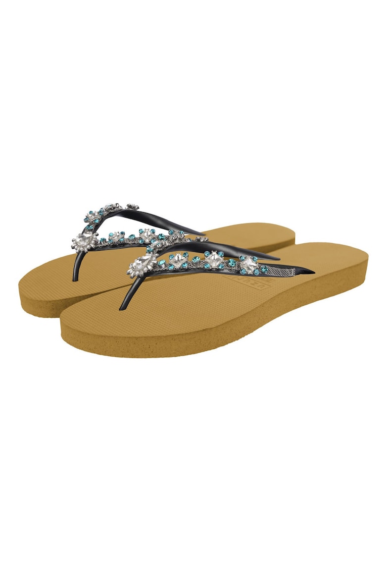 Papuci flip-flop cu strasuri Dolce Chrystal