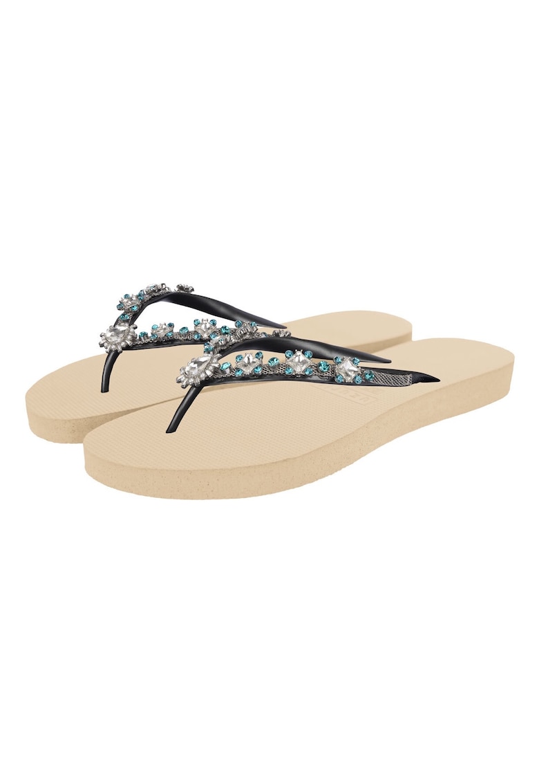 Papuci flip-flop cu strasuri Dolce Chrystal