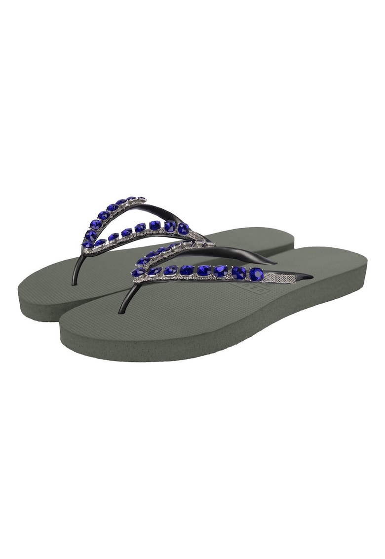 Papuci flip-flop cu cristale