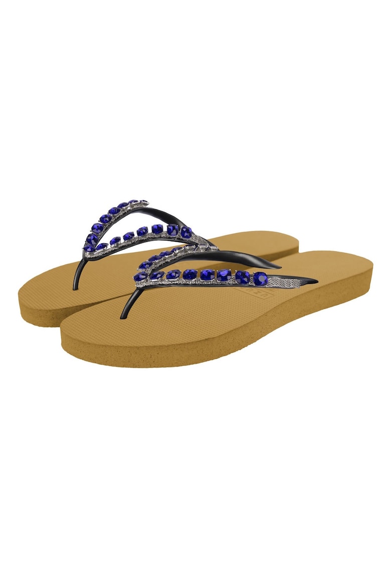 Papuci flip-flop cu cristale