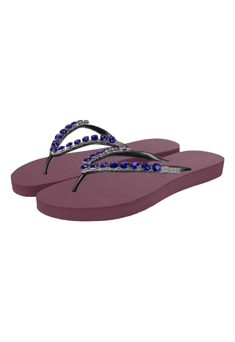 Papuci flip-flop cu cristale