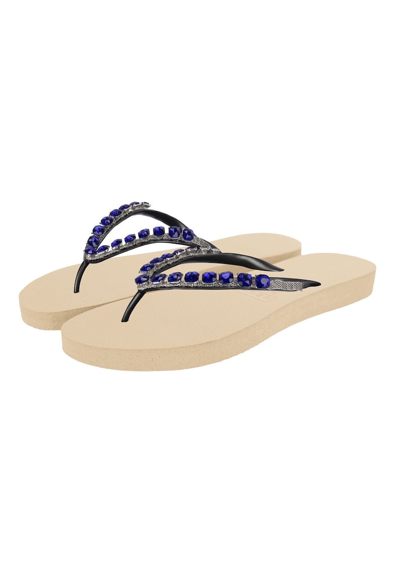 Papuci flip-flop cu cristale