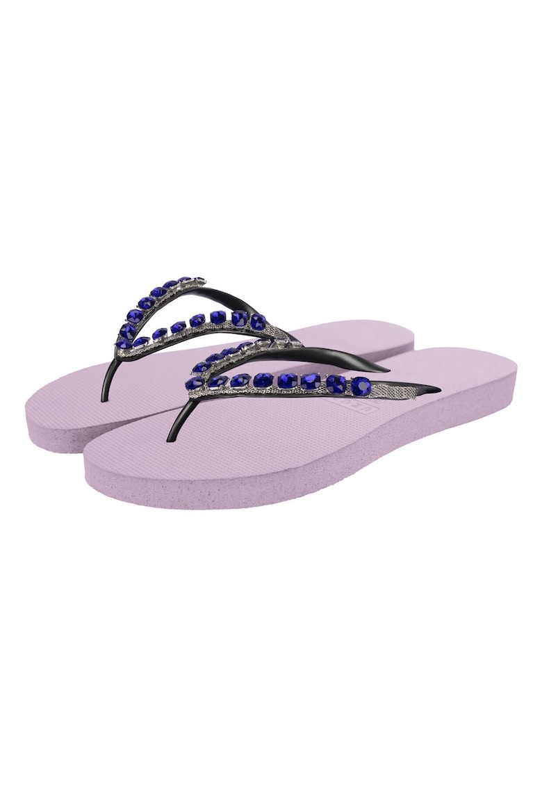 Papuci flip-flop cu cristale