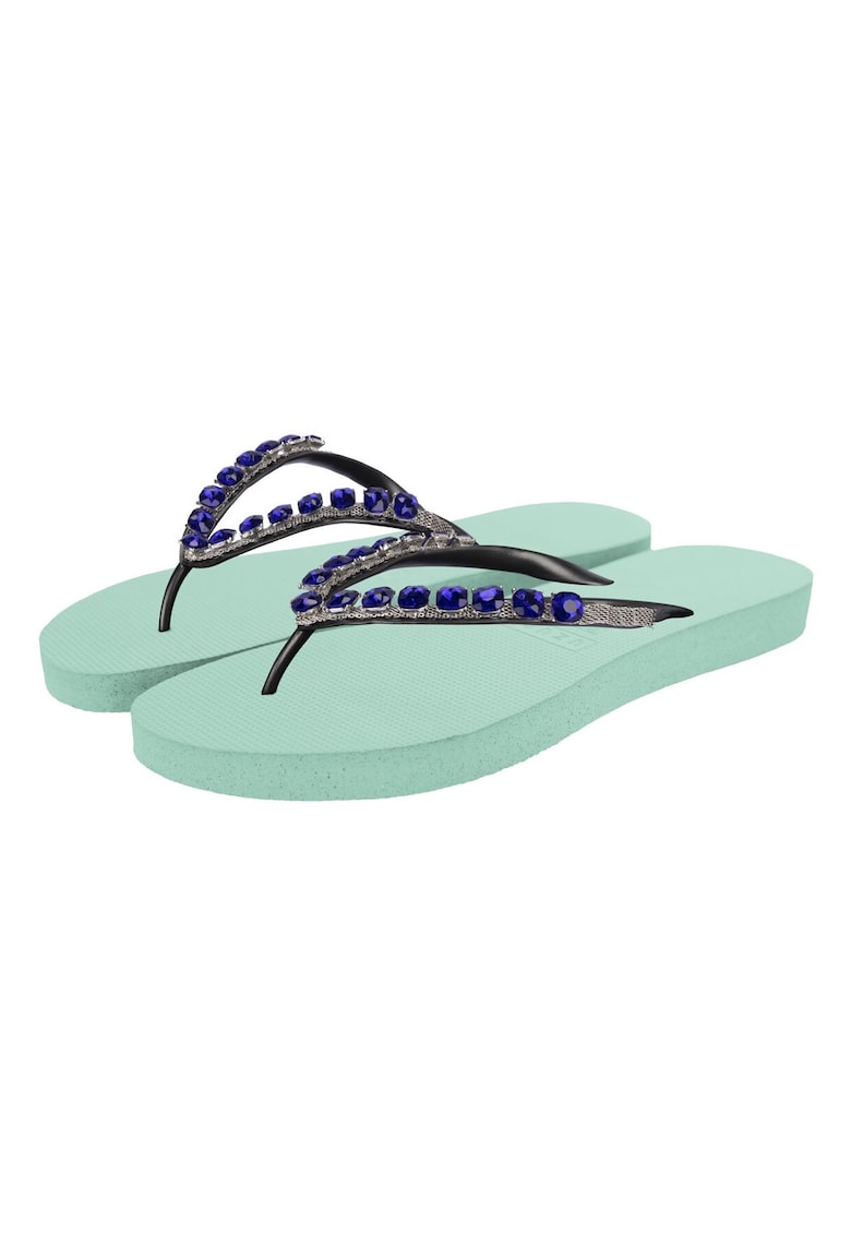 Papuci flip-flop cu cristale