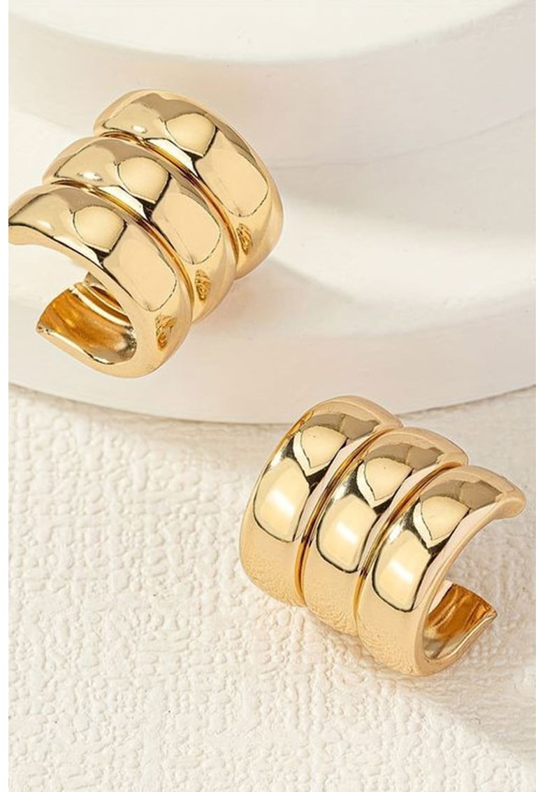 Cercei din alama cu model uni