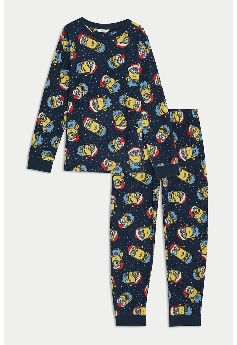 Pijama din fleece cu imprimeu Minions