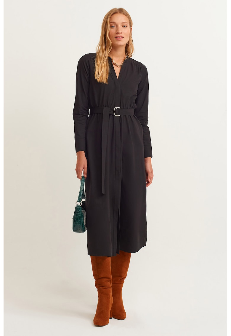 Rochie midi cu o curea in talie