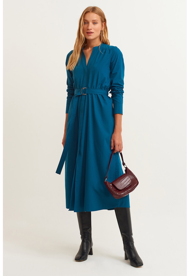 Rochie midi cu o curea in talie