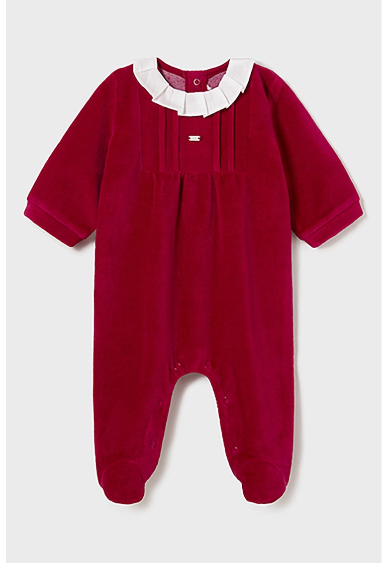 Salopeta cu aspect de catifea si guler