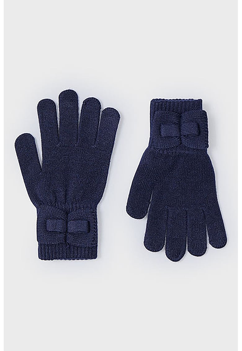 Manusi din tricot cu detaliu funda