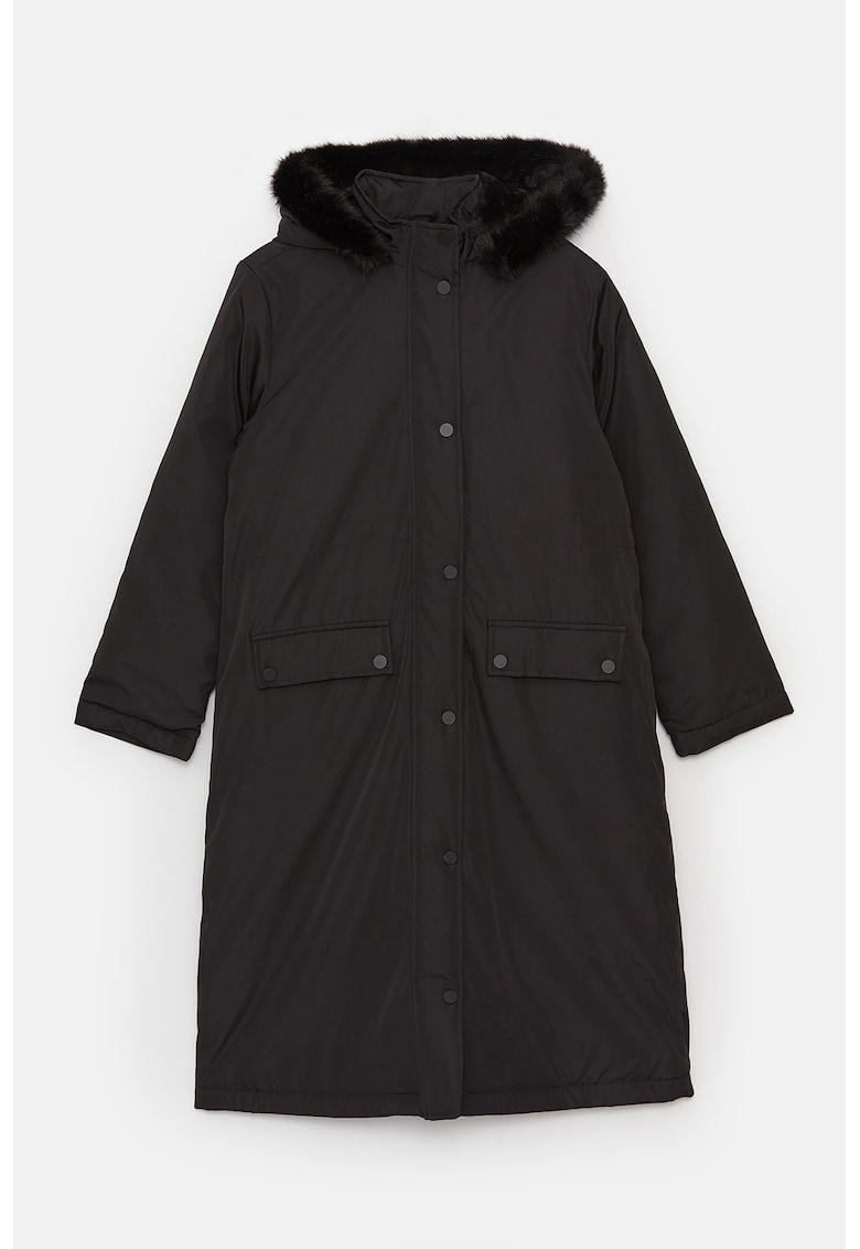 Geaca parka cu garnitura detasabila din blana sintetica