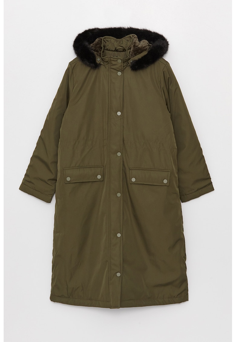 Geaca parka cu garnitura detasabila din blana sintetica