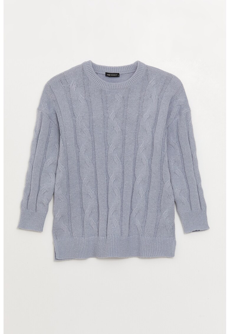 Pulover lejer cu model torsade