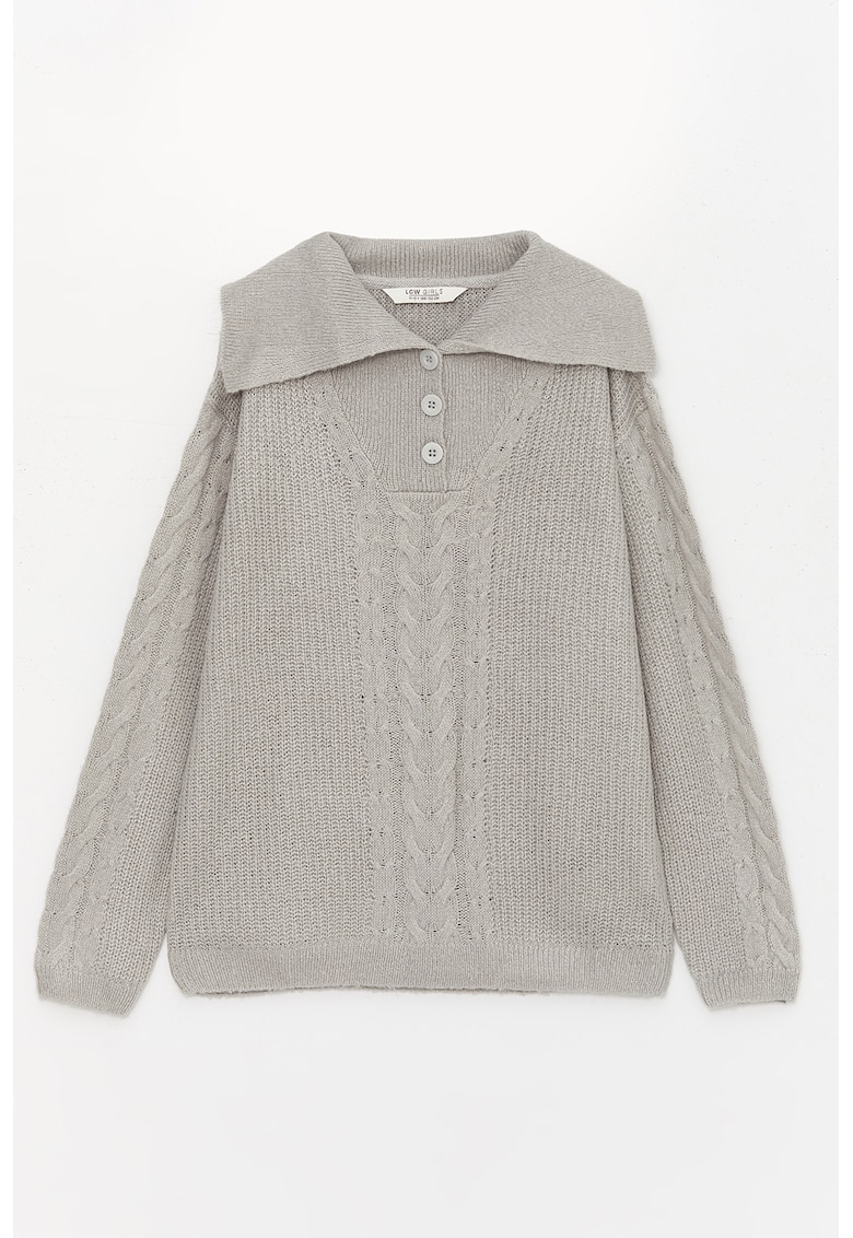 Pulover lejer cu model torsade