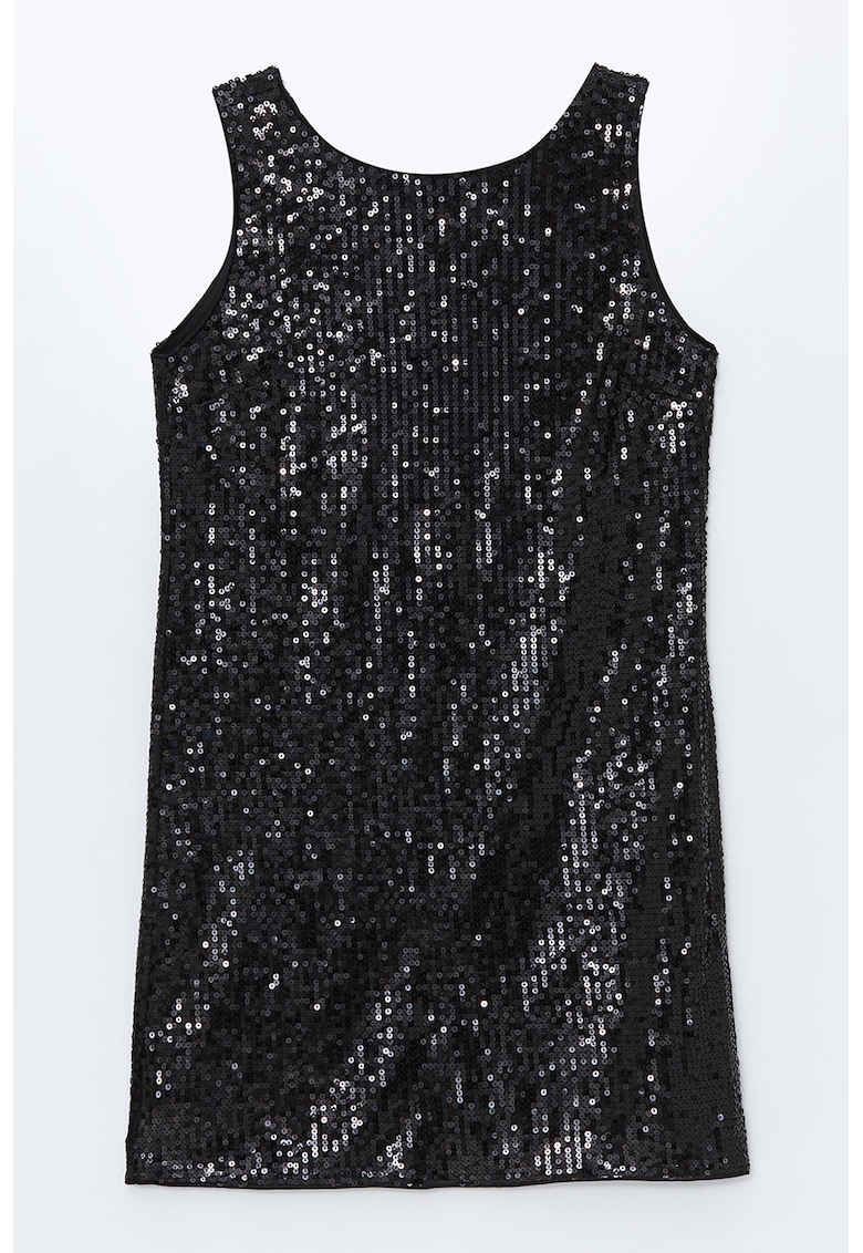 Rochie scurta fara maneci cu paiete