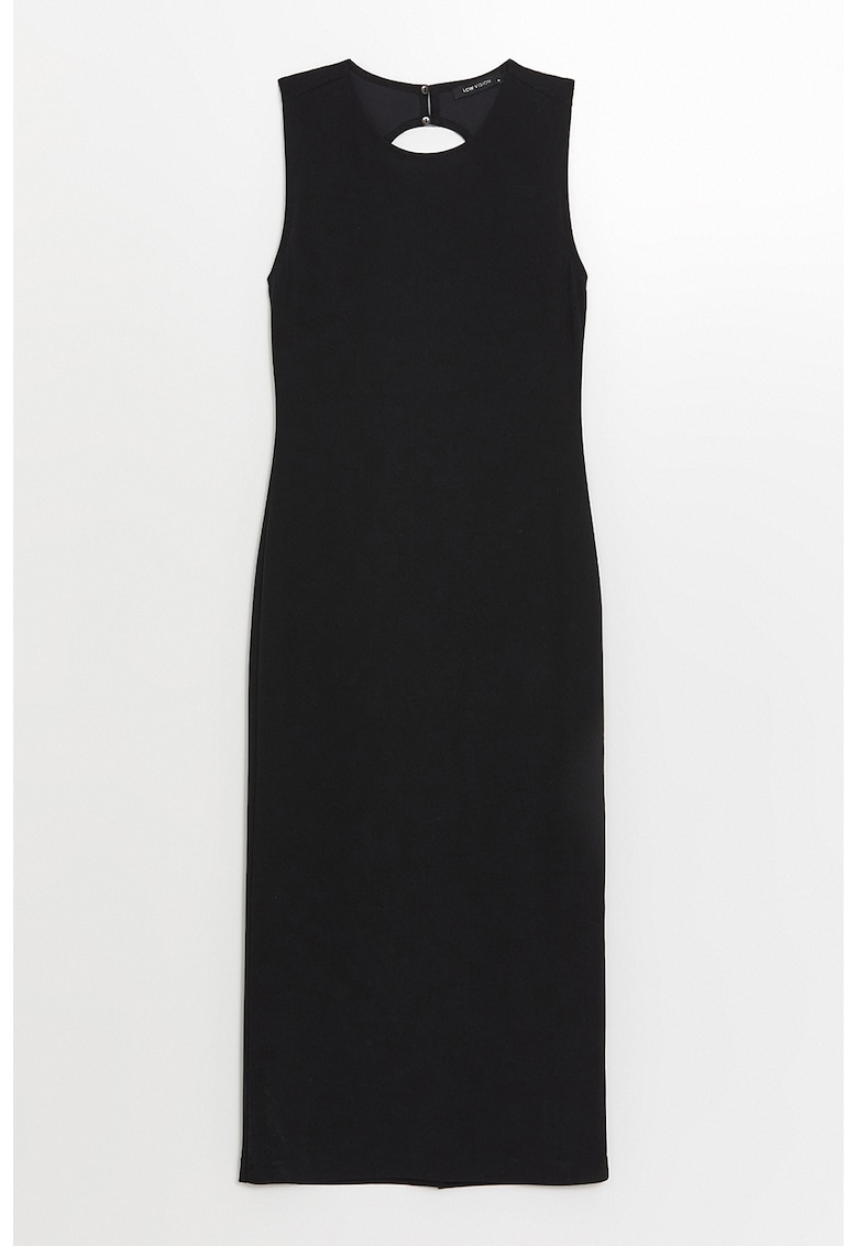 Rochie fara maneci cu decolteu la baza gatului