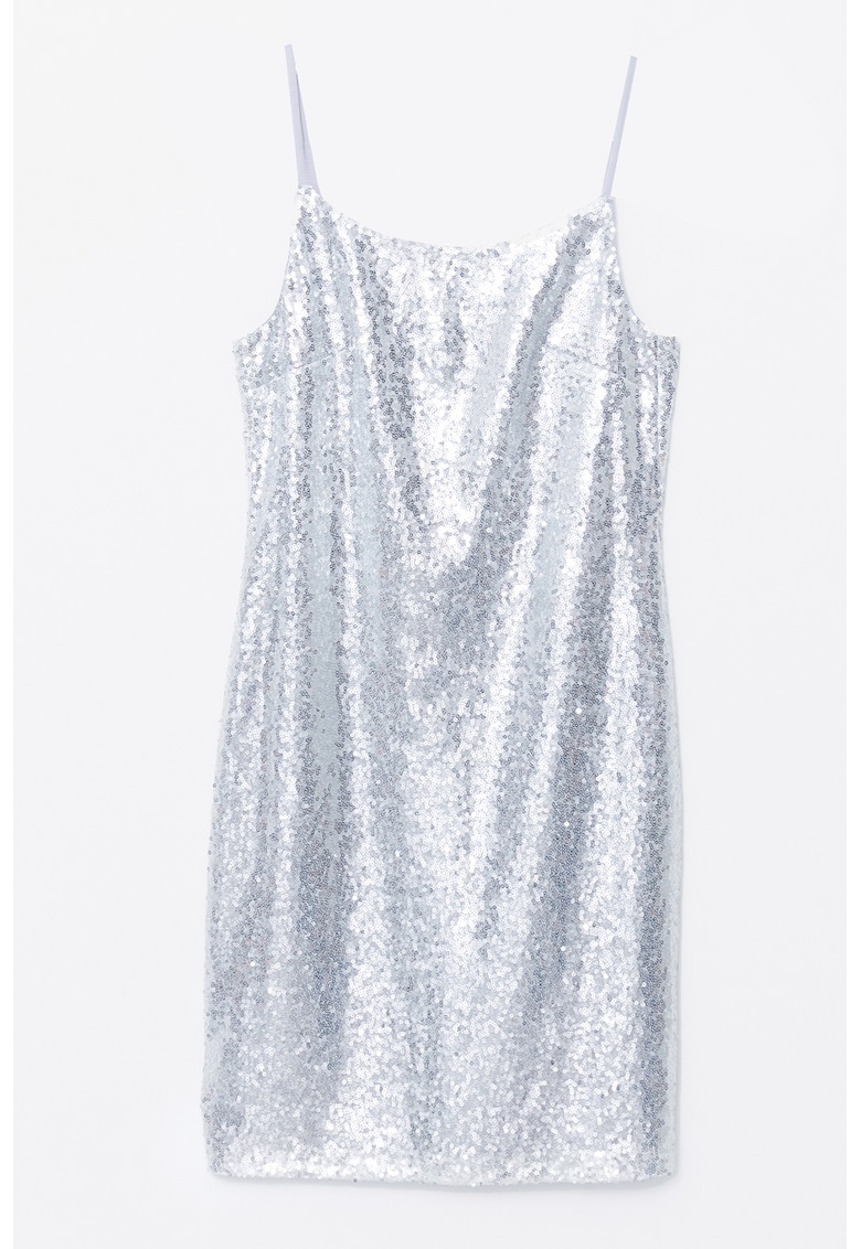 Rochie fara maneci cu paiete