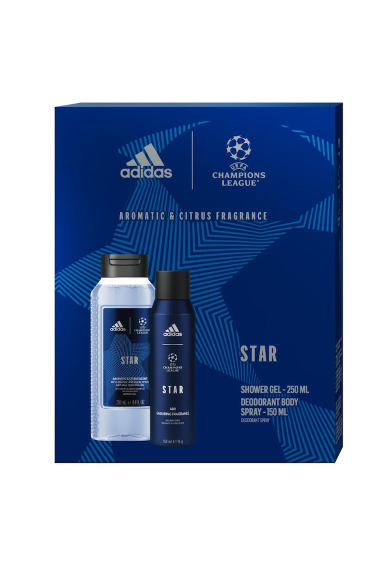 Set Cadou  Uefa Star: Deodorant - 150 ml + Gel de dus - 250 ml