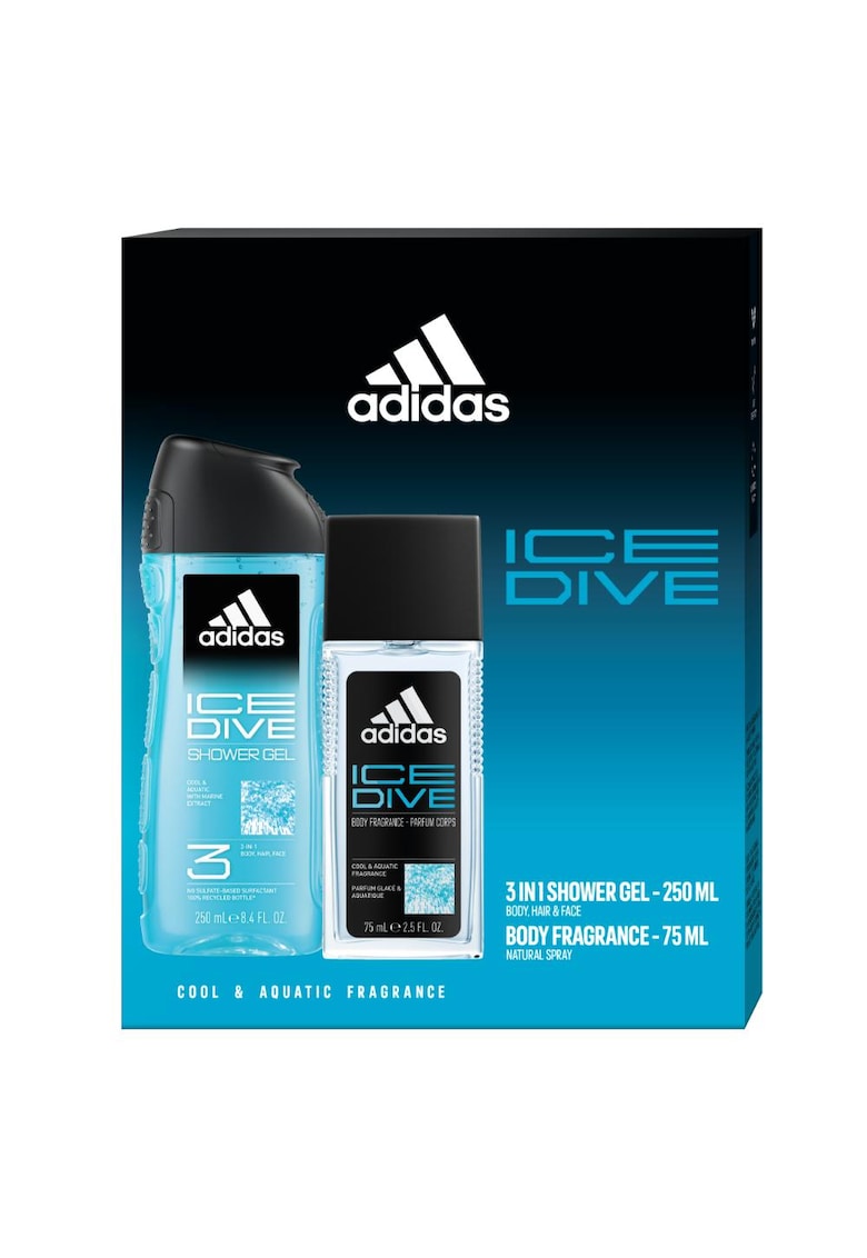 Set Cadou  Ice Dive: Deodorant Natural Spray - 75 ml + Gel de dus - 250 ml