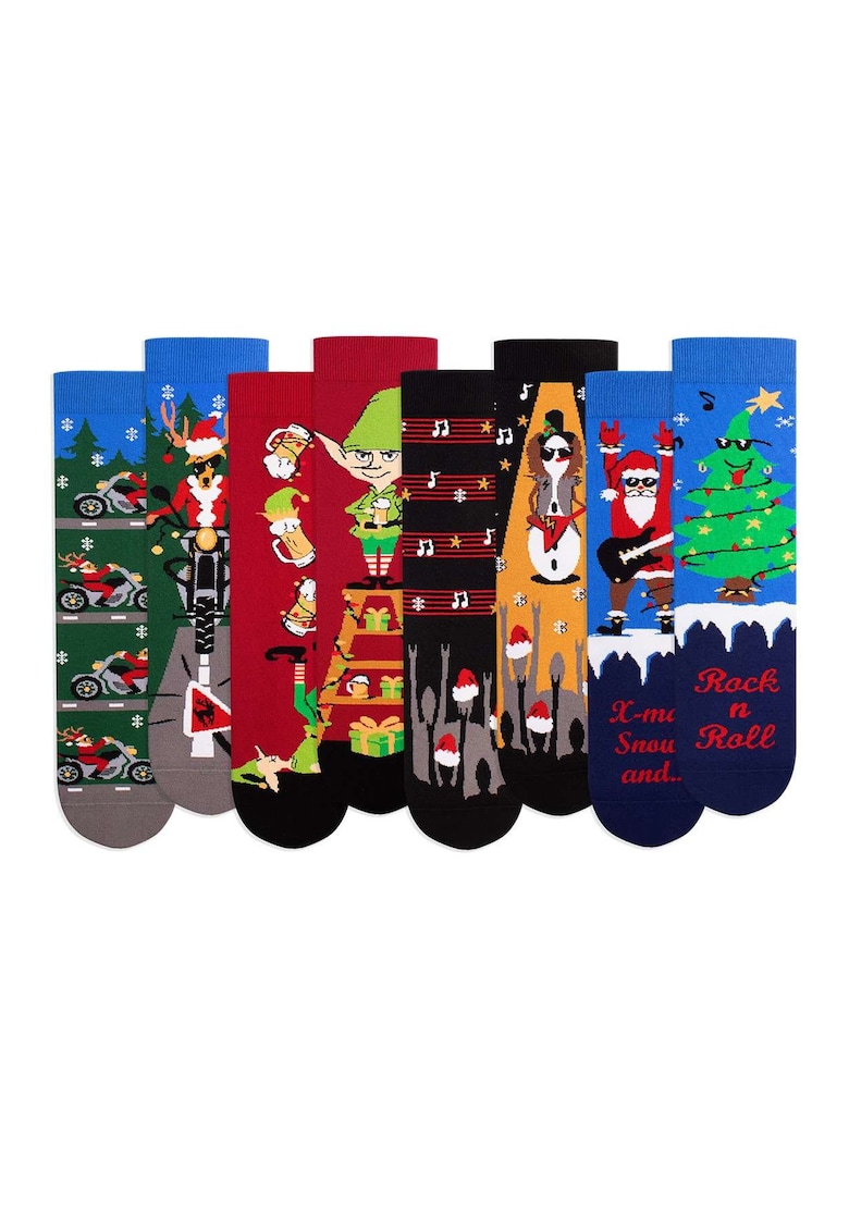Cutie cu 4 perechi de sosete din bumbac organic Arty Socks Craciun Vesel