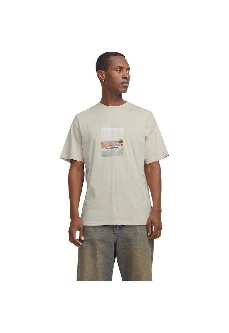 Tricou JACK &JONES Vesterbro Newton Box 38147 - Bej