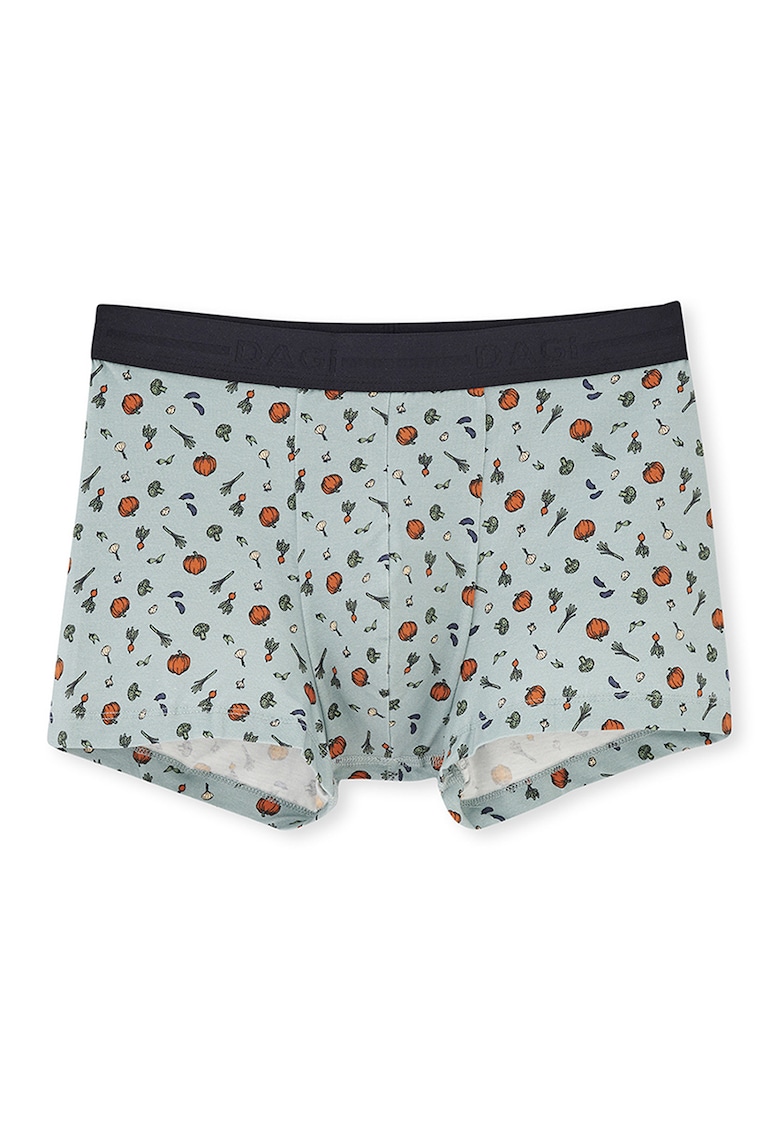 Boxeri cu imprimeu si banda logo in talie