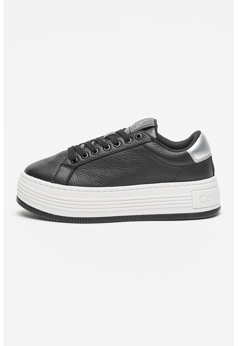 Pantofi sport flatform din piele