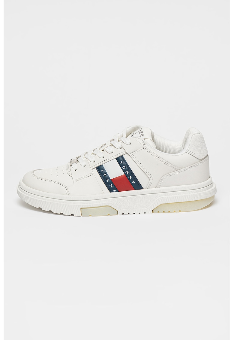 Pantofi sport din piele cu logo The Brooklyn