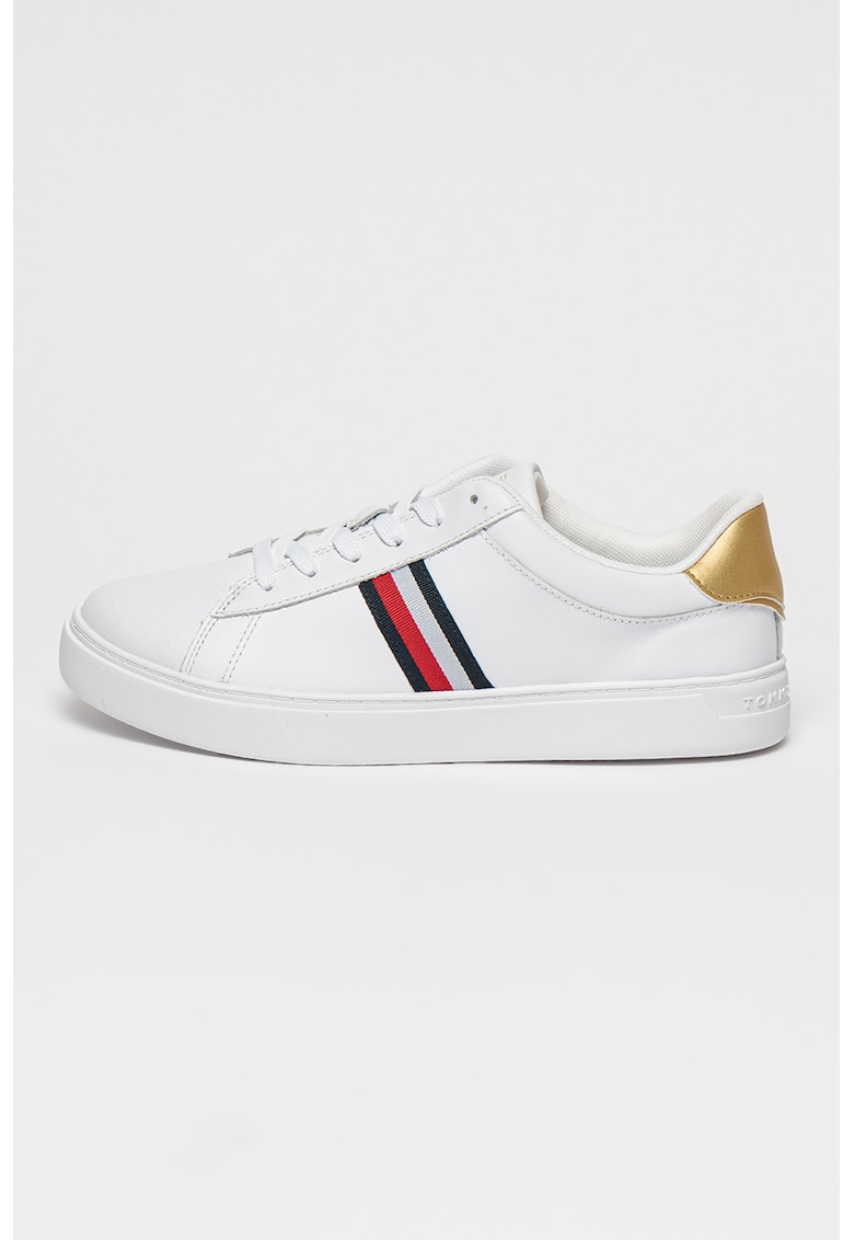 Pantofi sport din piele cu garnituri contrastante