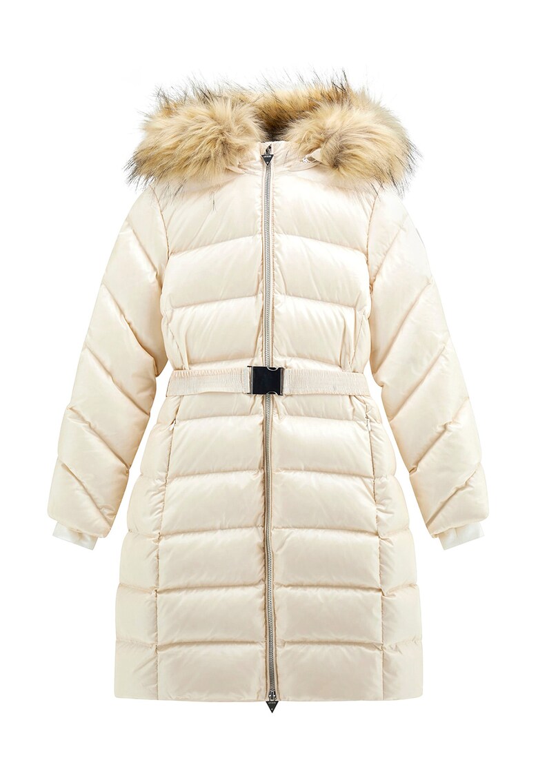 Geaca cu vatelina si gluga - Crem