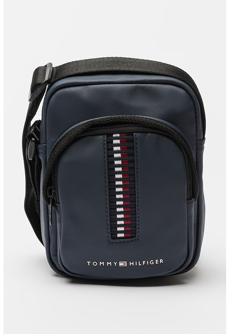 Geanta crossbody cu logo - Bleumarin