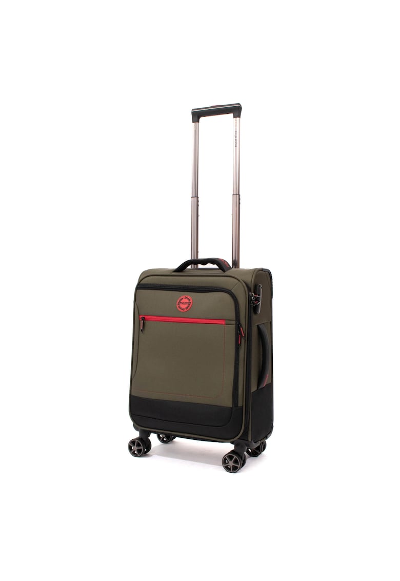 Troler Shadow cu 4 roti duble - Textil - 55x36x21 cm - Kaki