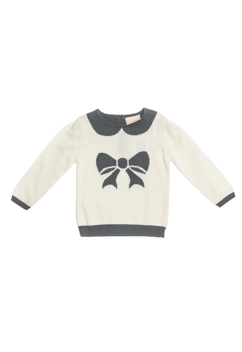 Pulover cu imprimeu fundita - 11837 - Ivoire