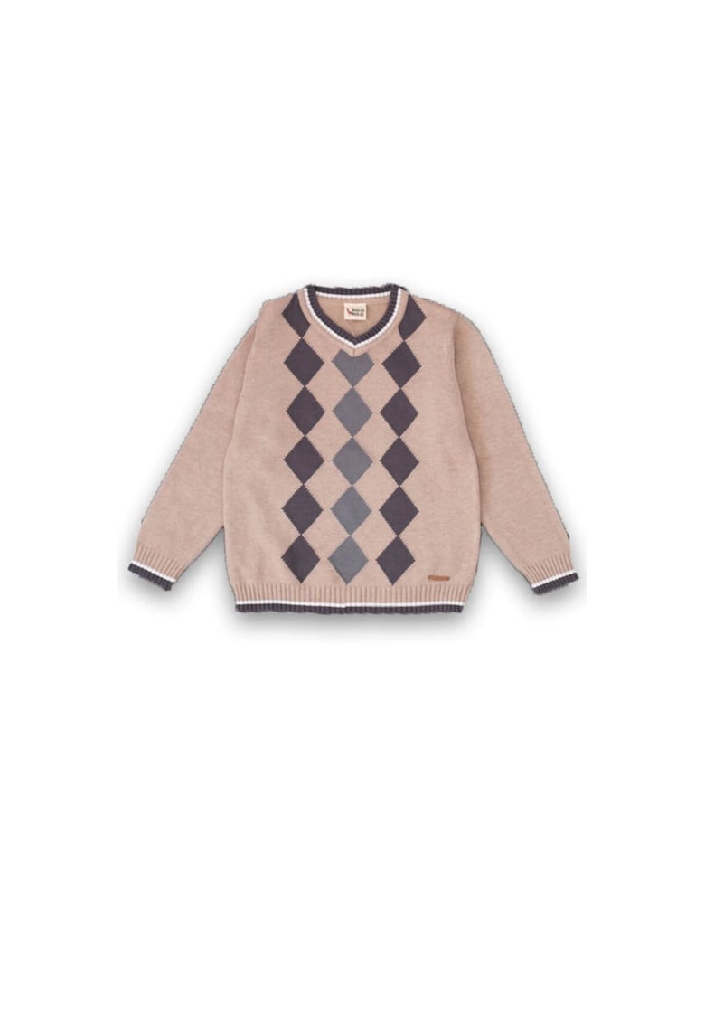 Pulover cu model - baieti - din bumbac - 41747