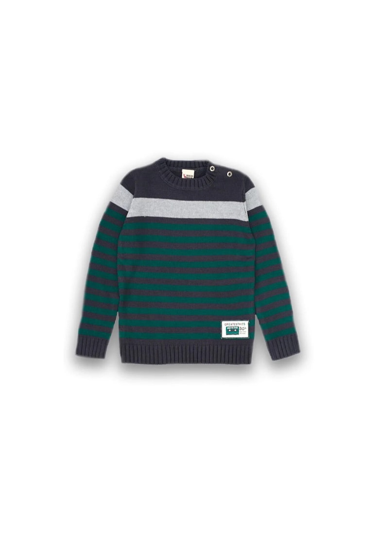 Pulover cu dungi - baieti - 50741-1 - Verde -